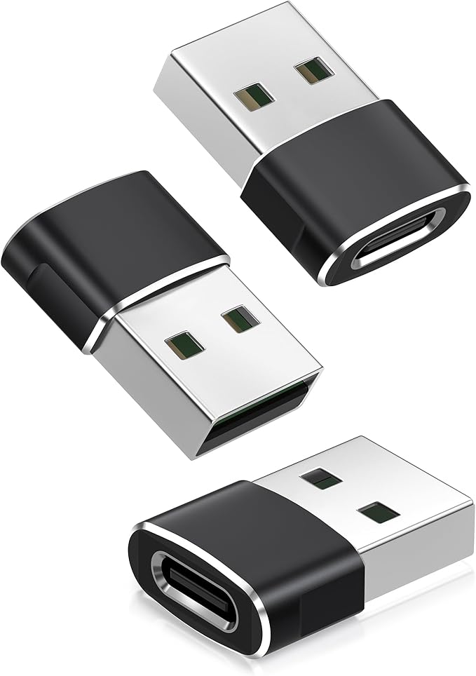 Basesailor USB to USB C Adapter 3 Pack,Type C Female to USB A Male Cable Converter for MacBook Pro,iMac,PC,Laptop,Computer,Samsung Galaxy Note 20 S20 S21 S22 S23,Google Pixel 5 4 4A 3 3A 2 XL,OTG