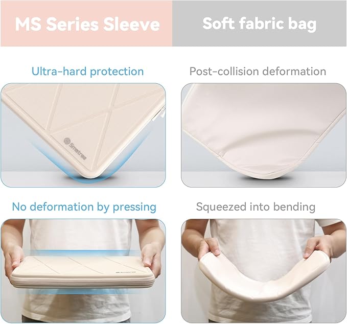 Smatree MS43T Hard EVA Protective Sleeve Case with Stand Compatible for 14 inch Acer Swift 3 Laptop - SF314-512-53L0 Waterproof Sleeve, White