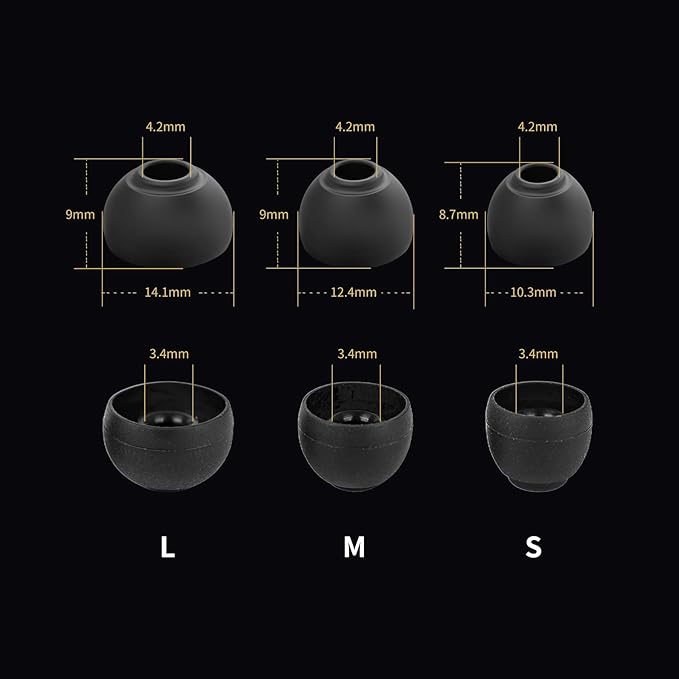 3 Pairs CCZ ZT01 Silicone Eartips,KINBOOFI Soft Silicone IEM Eartips Earbuds,Ddurability Replacement Earbud Tips for KZ ZST ZS10 PRO ZS10 PRO X AS10 ZSN PRO X ZSN PRO ZS10 PRO2 TANGZU WAN'ER(4559)