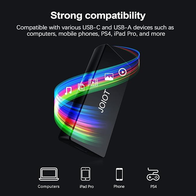 Portable SSD External Solid State Drive 120GB Hard Drive, USB 3.2 Type C External - 400MB/S Data Transfer, Mini Aluminium Alloy Portable SSD for Mac Windows Android Linux(120GB)