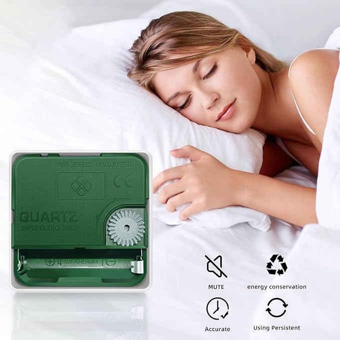 TIMESS Wall Clock, 13 Inch Large Dial Non-Ticking Silent Battery Operated Quality Analog, Ultra-Quiet Movement Quartz, Timeless Stylish Clock, Ideal Modern Home, Office Décor (Sliver)
