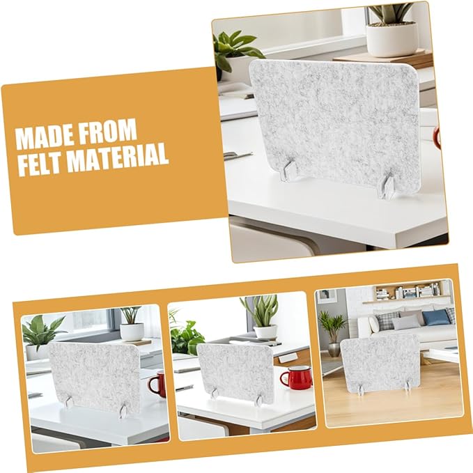 2pcs Felt Desk Divider Panel Soundproof for Office Student Desks Easy to Clean Material Quick Installation