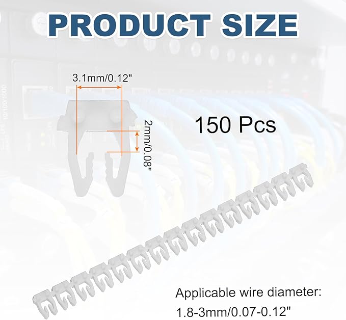 MECCANIXITY 150Pcs Wire Label, 0-9 Digital Cable Labels Tags M-0 Type Cable Numbers Markers for Identification Troubleshooting Maintenance of Wires, White