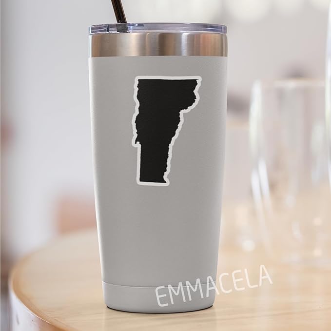 (3PCS) Vermont State Map Stickers, US State Stickers - Waterproof Vinyl Decals for Tumblers, Water Bottles, Laptops, Books, Scrapbooks, Great for Vermont Lovers 3 x 1.8 Inch