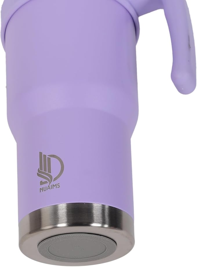 40 Oz Tumbler with Handle & Straw Lid, Insulated Stainless Steel Vacuum Flask, Double Wall Thermal Car Cup for Hot & Cold Drinks, Leak Proof, BPA Free