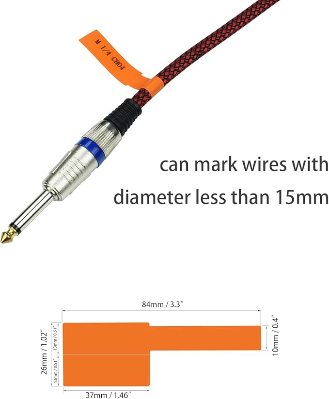 Charging Cable Label Tags, Electrical ID Wire Cords Marker, 8 Color 240pcs, Write and Print, Waterproof, for Computer, Ethernet, Speaker and Phone Wire Management Sticker