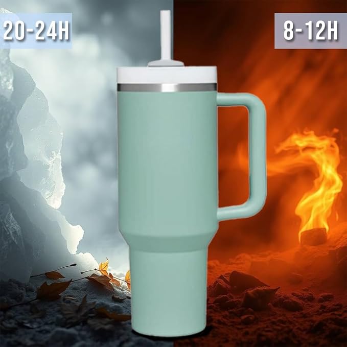 H&F Clicks Insulated Tumbler, Stainless Steel Tumbler with Leakproof Lid for Water, Coffee or Iced Tea. Cup Holder Compatible for Travel, BPA-Free Water Bottle, Vacuum Insulated Tumbler.