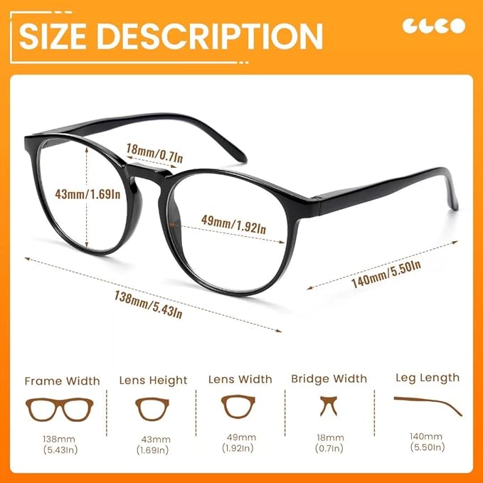 IBOANN Blue Light Glasses for Woman/Men, Fashion Blue Light Glasses Men, Fake Glasses Help Reduce Screen Fatigue