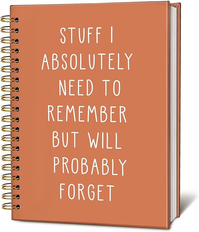 LIANGW Funny Orange Notebooks for Work, Funny Work Gifts for Coworkers & Boss, Coworker Office Gifts for Men Women, Fun Spiral Notebooks Journals for Writing, Funny Office Supplies 5.5x8.3 Inch