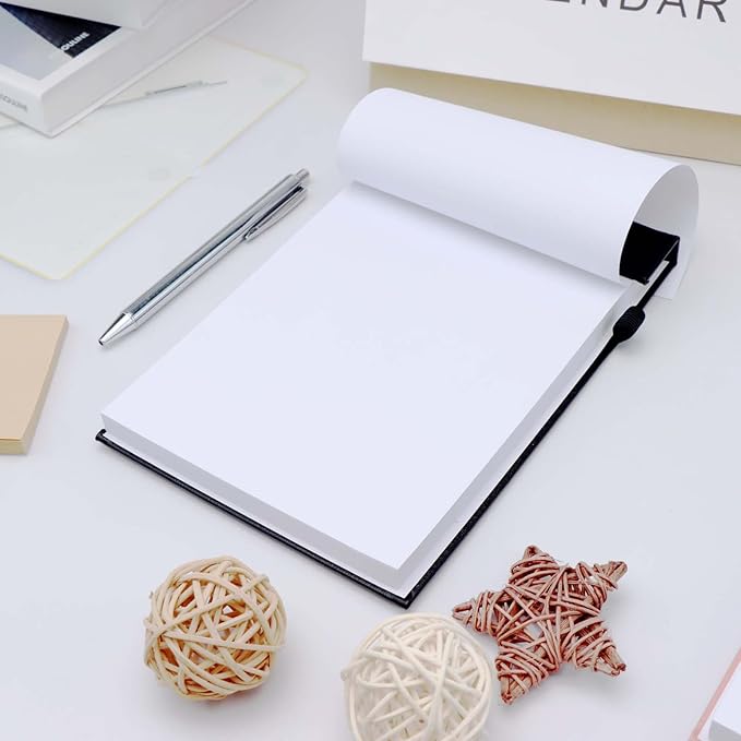 Mogoostry A5 Blank Planning Pads 5.9" x 8" Planner To Do List Memo Note Pads Screw Binding Writing Paperboard Notepad, 100 Sheets per Pack