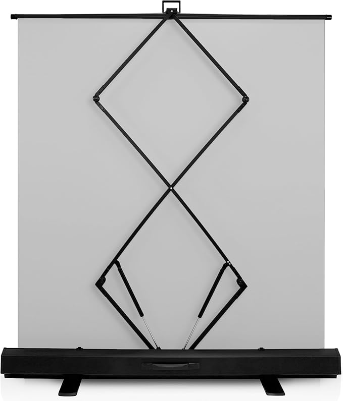 KHOMO Gear 62-Inch White Screen Backdrop – Collapsible & Portable Photography Background for Streaming, Video Calls, Zoom & Studio – Wrinkle-Resistant, High-Density Fabric, Easy Setup