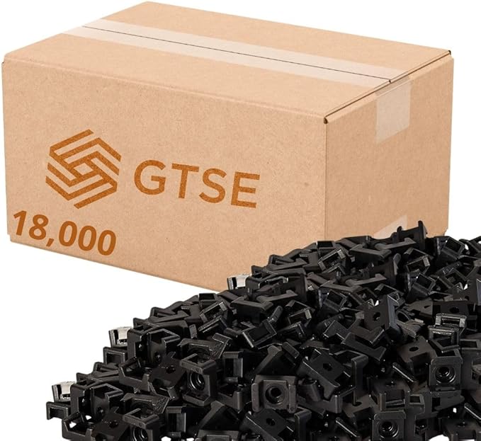 GTSE 18,000 Full Carton Of Black Screw Mounts, Zip Ties Up To 0.2" Wide, Saddle Type Zip Tie Anchors