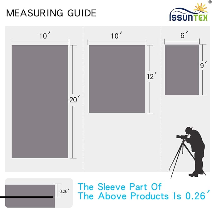 ISSUNTEX 10X20 ft Background Muslin Backdrop, Photo Studio, Collapsible High Density Screen for Video Photography and Television-Gray