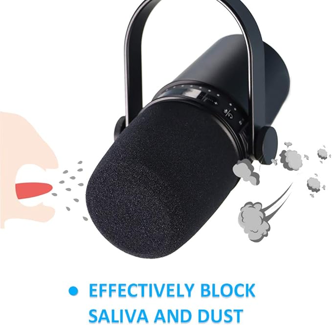 SUNMON MV7 Boom Arm Mic Stand with Pop Filter, Adjustable Suspension Boom Scissor Arm Stand with Pop Filter Compatible with MV7, MV7X adn SM7B Microphone by SUNMON