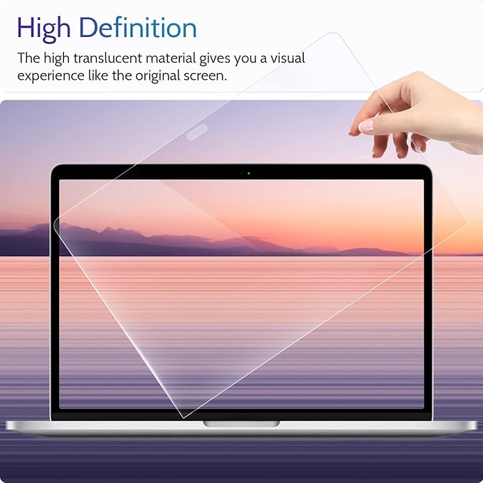 Peslv 3-Pack Anti Blue Light Screen Protector for MacBook Air 13 Inch(2018-2021,M1)&MacBook Pro 13In(2016-2022,M1,M2), 13.3" Mac Laptop Glare Filter Uv Blocker Shield Cover Eye Protection Film