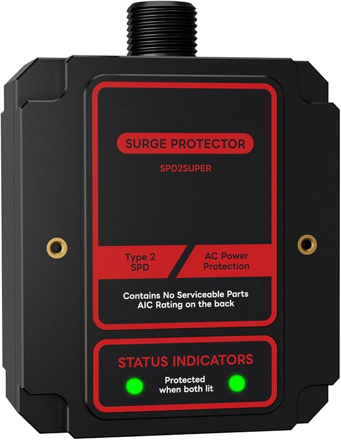 EVOSPD2SUPER Whole House Surge Protector for 108,000 Amps/Phase.2820 Joules (Total).Thermally Protected Metal Oxide Varistors,120/240V