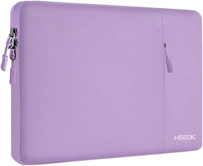 Hseok Laptop Case 15.6 Inch Sleeve, Shockproof Protective Water Repellent with Accessory Pocket,Compatible with Mac Pro 16 inch 2025-2019, Sleeve Bag for Most 15 15.6 16 Notebooks,Purple