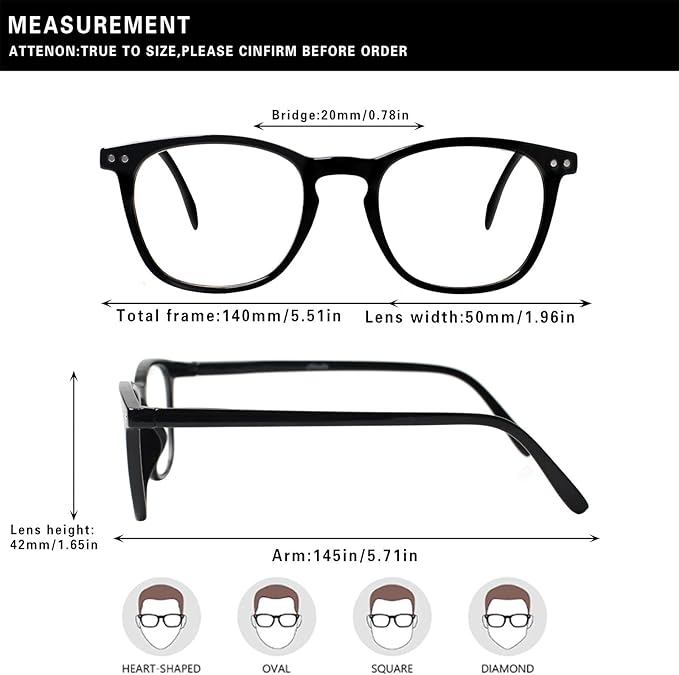 Henotin 3-Pack Blue Light Blocking Reading Glasses,Spring Hinge Computer Readers for Men Women,Anti UV Ray Filter Eyeglasses (3 Mixed Color, 1.5)
