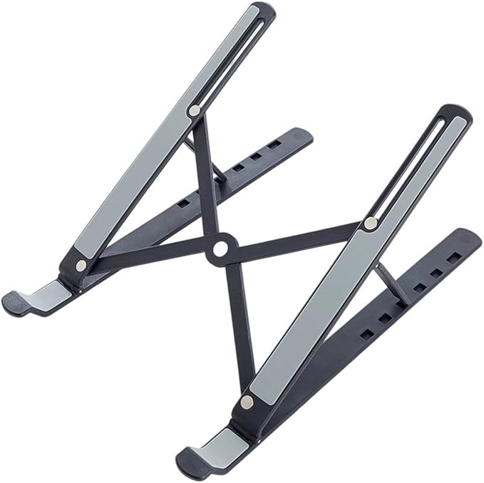 Vryxq Ergonomic Foldable Laptop Stand Portable Desktop Stand Adjustable 6 Gear Vertical Saving Dock for Tablet Foldable Holder