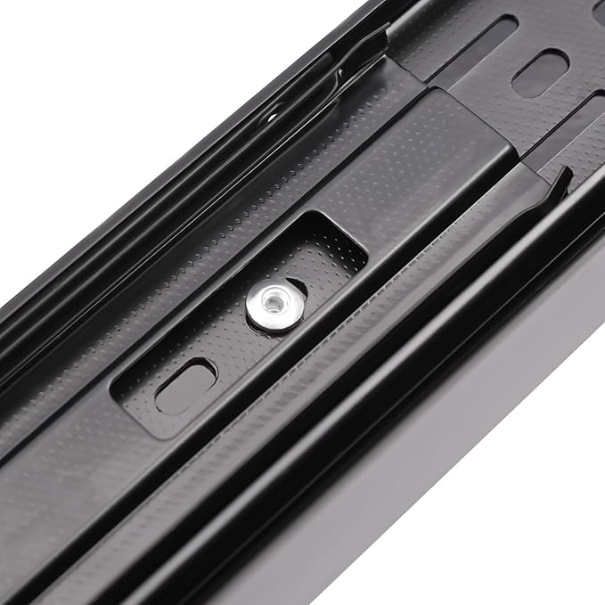 18.9" Under Desk Storage Drawer with Holes, Locking Design Black Sliding Pull-Out Drawer for Sit Stand Workstation