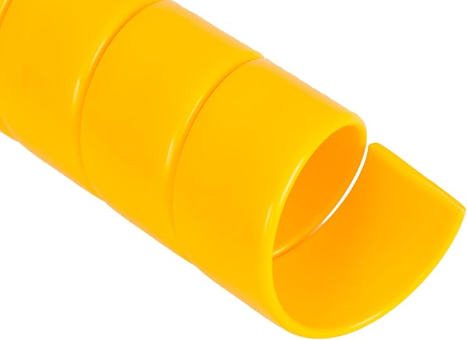Caplugs SPSS Series – Plastic Safeplast Safe-Spirals, Spiral Wrap Hose & Cable Protector, Yellow HD-PE, 3.0" OD x 75' L Hydraulic & Pneumatic Hoses, Construction, Manufacturing, Auto (075C75Ye)