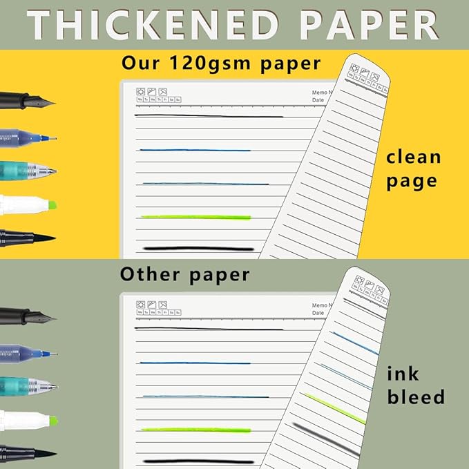 Large College Ruled Spiral Notebook 8.5" x 11" with 120gsm Thick Lined Paper, Elastic Band and Transparent Hard Cover - 3 Pack 480 Pages A4 Notepads for Journaling, Planning, Writing (Ruled, A4)