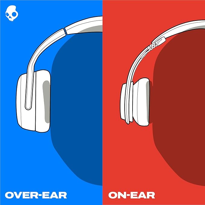 Skullcandy Crusher ANC 2 Wireless Over-Ear Bluetooth Headphones with Multi-Sensory Bass, Active Noise Cancelling, Up to 60 Hours Battery, Microphone for iPhone Android - Preppy Blue