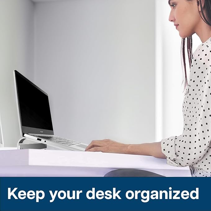 MMOBIEL Laptop Stand - Riser 10 to 18 inches - Ventilated Holder Universal - Laptop Stand for Desk Compatible with MacBook, Notebook, ASUS and More - Incl. Tools - Aluminum