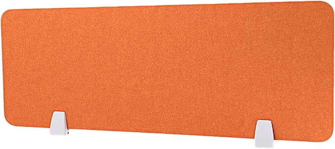 Desk Divider Sound Absorbing Panel and Sound Proof Dividers Privacy Shields for Student Desks and Desk Privacy Panels Cubicle Wall, Desk Divider for Students and Office Orange 30 * 120cm