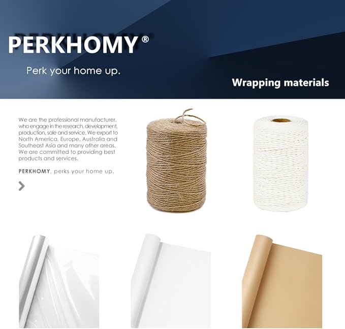 PerkHomy Clear Cellophane Wrap Roll 16" x 100' 3 Mil Thick Cellophane For Gift Basket Treats Goodie Wrapping Craft Flower Bouquet Plastic (Clear, 100ft (16in Width))