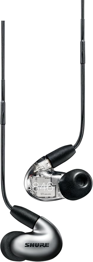 Shure SE846 PRO Gen 2 Wired Sound Isolating Earphones, High-End in-Ear Earbuds with Four Hi-Def Drivers, Customizable Sound Filters, Gray (SE846-GR+2)