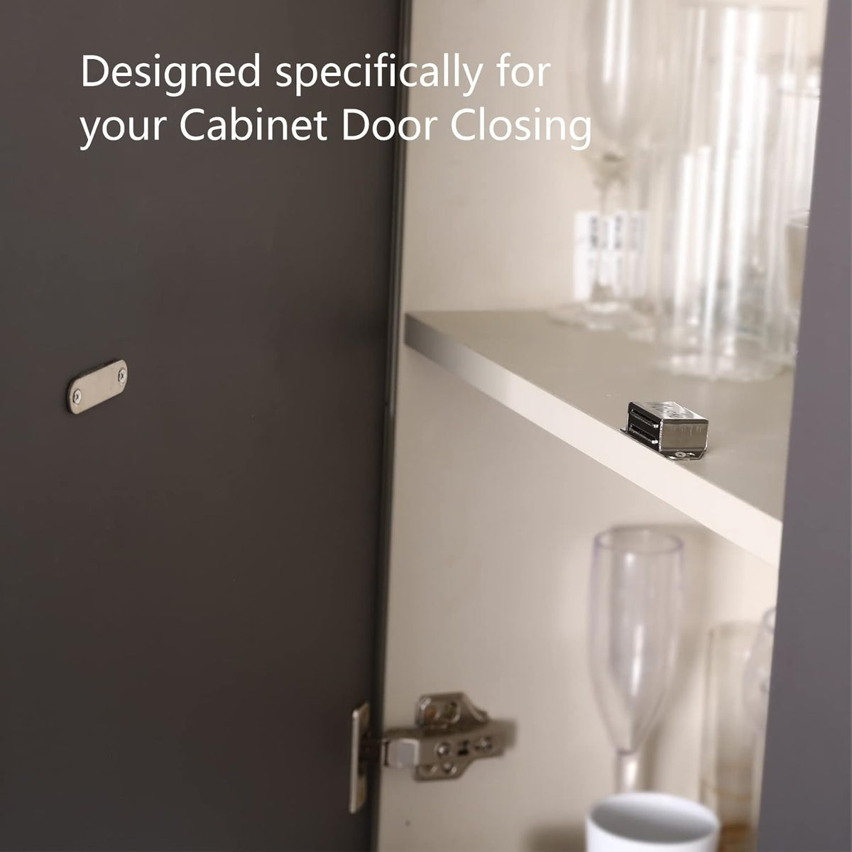 Mousike Cabinet Magnets Magnetic Door Catch Stainless Steel Door Magnet for Kitchen Bathroom Cupboard Wardrobe Closet Closures Cabinet Door Drawer Latch 20 lbs(10Pack)