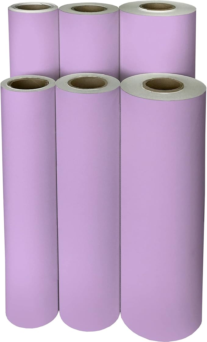 Jillson Roberts Bulk Gift Wrap, Everyday Gift Wrapping Supplies, Lavender Matte, 1/2 Ream 417 feet x 30 inches