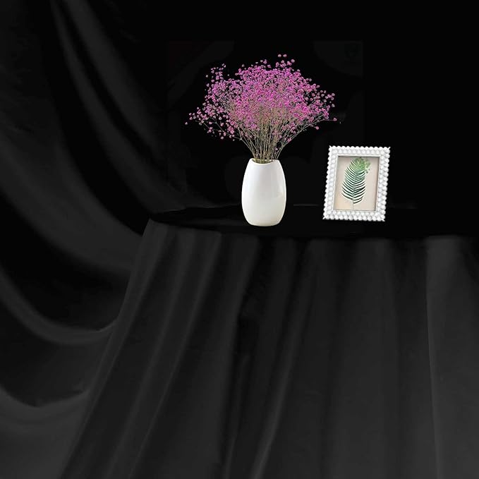 Black Photo Backdrop for Photoshoot Black Background for Photography Photo Backdrop Curtain for Party 10 x 10 FT