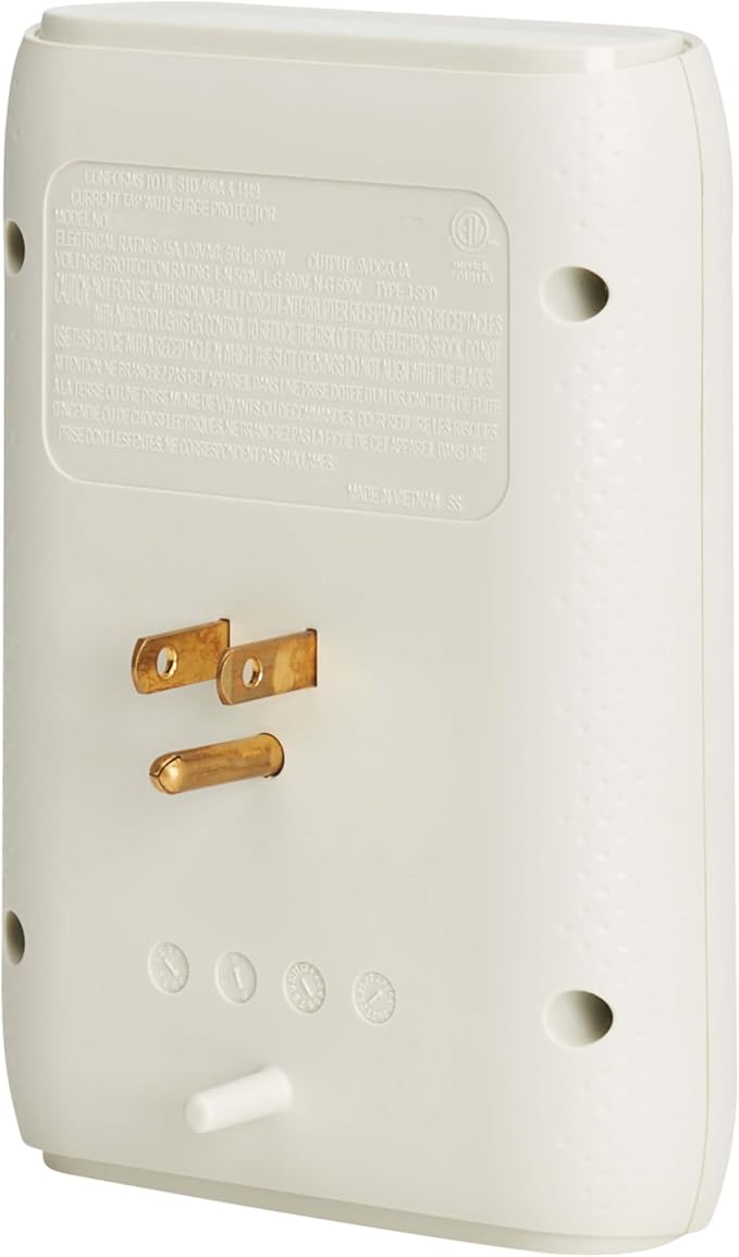 Eaton Tripp Lite SK60C Wall Surge Protector Power Strip & USB Wall Charger, 6-Outlet Extender, 1 USB-C + 2 USB Ports, 1080 Joules, Multi-Plug Outlet Splitter, Gray, Lifetime Manufacturer's Warranty