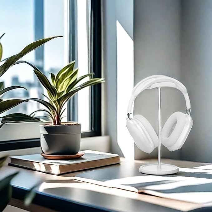 NQQNQQ Headphone Stand【1PACK】 Headphone Holder with Storage Tray Compatible for Max Pro, Beats, Bose and Most Gaming Headphones. 【No Tools Required】 YO-2 (White)