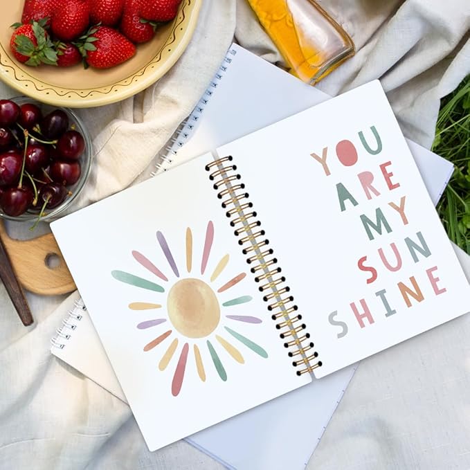 dvhdajed Boho Sunshine Inspirational Spiral Notebook, You Are My Sunshine Journaling Notebooks, Positive Affirmation Spiral Journal for Kids, Motivational Office School Supplies Gifts, 5.5x8.3 In