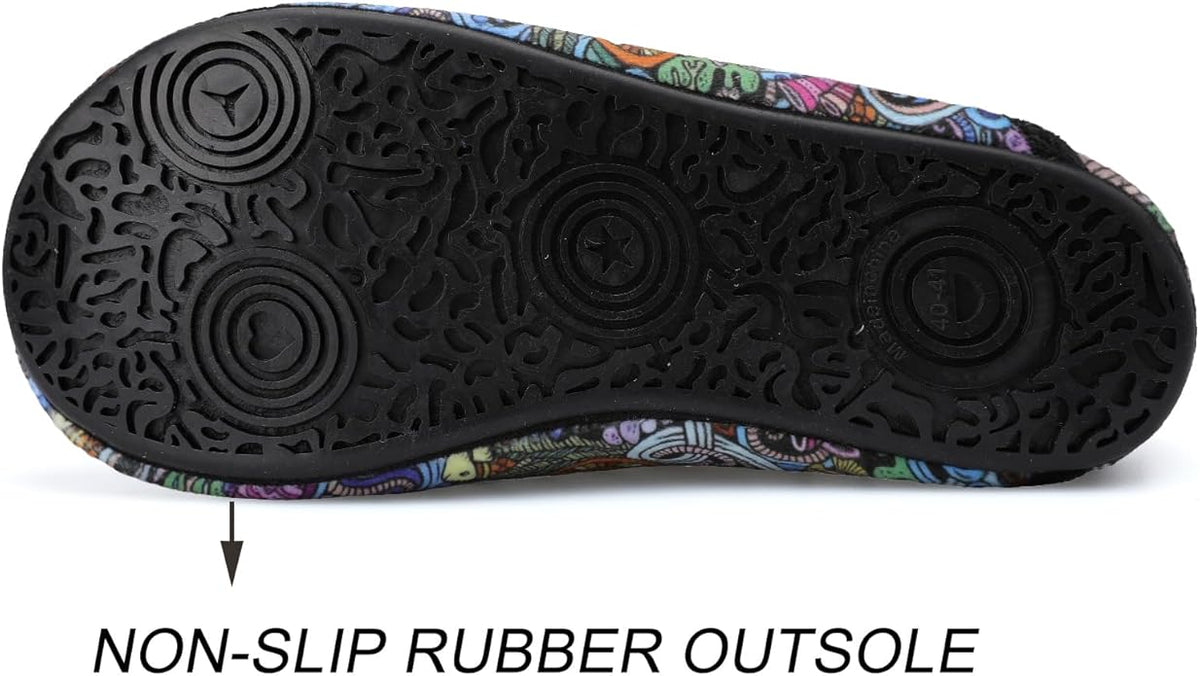 Scurtain Unisex Adults Rubber Sole Slippers