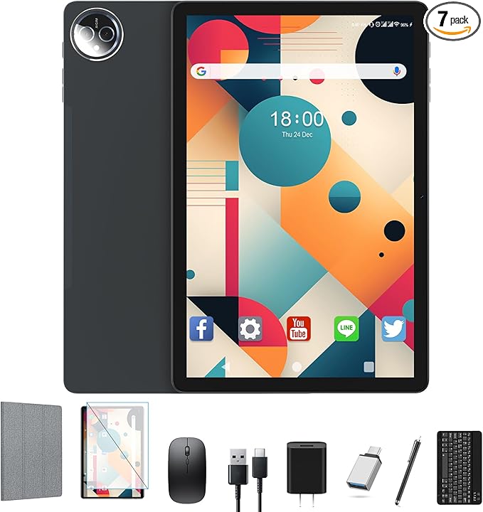 SUNTUNG Tablet, 2026 Latest 11 inch Android 15 Tablet, 5G WiFi+Cellular, MTK8786 Octa-Core, 16GB 128GB 1TB Expansion, 4G LTE Tableta, 21MP Camera, Gemini AI 2.0, Tablets with Keyboard, Mouse, Case