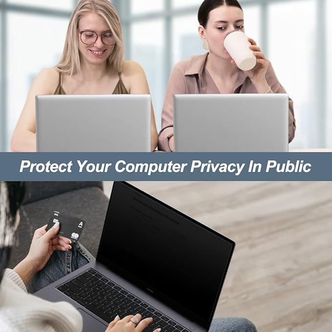 JEAPKA Laptop Privacy Screen Filters 15.6 Inch 16:9 Aspect Privacy Filter for 15.6 Inch Widescreen Laptop Anti-Scratch Protector Film for Data Confidentiality Anti-Glare Laptop Screen Protector