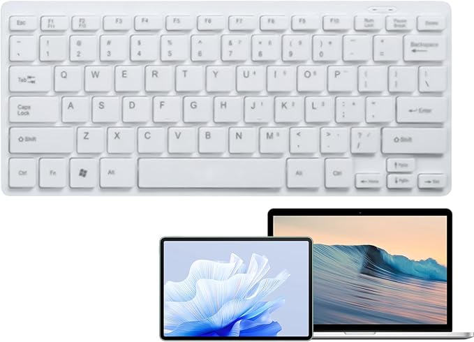 Compact Quiet Keyboard for Laptop, USB Lightweight Keypad - Portable Ultra-Slim Typing Device for Laptop Tablet Men Women