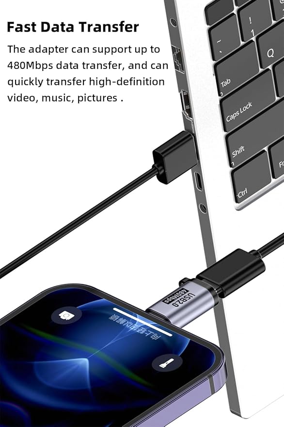 USB C to Micro USB/Mini USB/Lighting Adapter, Light-ning to USB C/Micro USB Converter, Micro USB 2.0 to Type C/Lighting/Mini USB Connector (8 Pack)