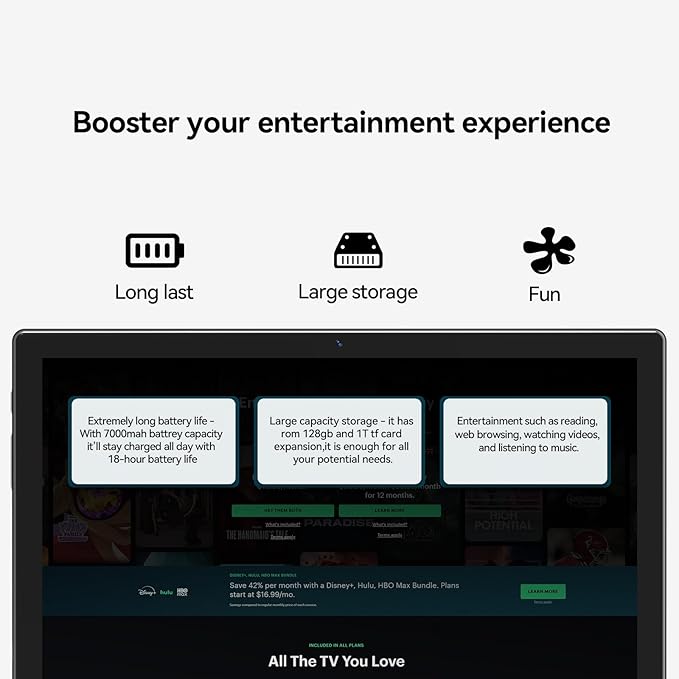 SUNTUNG Tablet, 2025 Latest 10 inch Android 14 Tablet, MTK8183 Octa-Core, 16GB 128GB 1TB Expansion, 2.4/5G WiFi, 21MP Camera, Gemini AI 2.0, Tablets with Keyboard, Mouse, Case etc