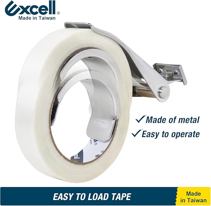 Excell Packing Tape Dispenser (1" Wide) Hand Held Tape Dispensers, Strapping Tape Dispensers Use for Home, Office, Store and Warehouse