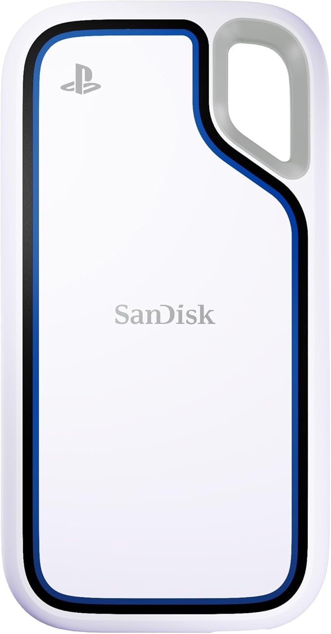 SanDisk 2TB Extreme Portable SSD, Officially Licensed for PlayStation 5 Console and PC - up to 1000MB/s, USB-C, USB 3.2 Gen 2, Drop Protection - External Solid State Drive - SDSSDE62P-2T00-G25
