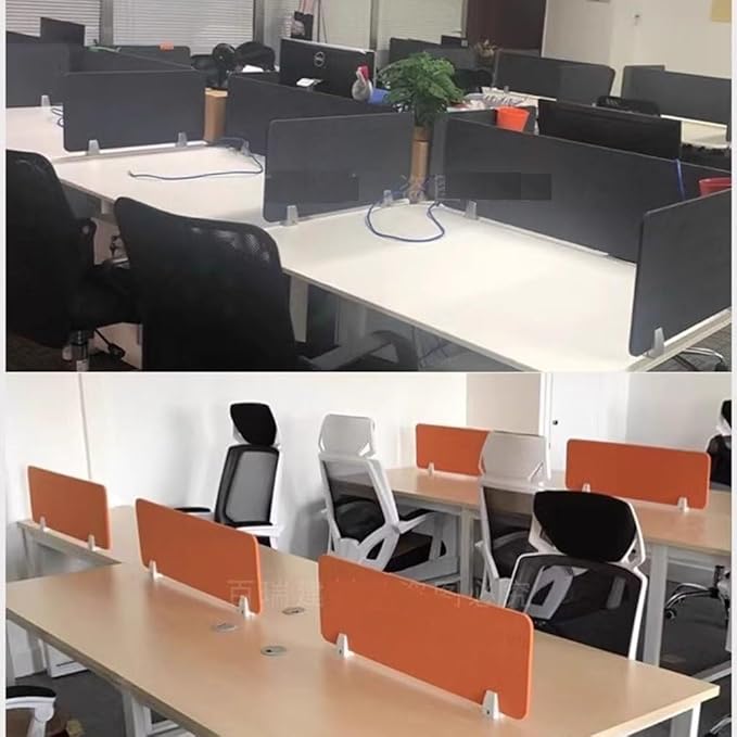 Desk Privacy Divider - 4 Pack Acoustic Desktop Panels, Soundproof Partition for Office, Classroom, Library, and Home Noise Reduction, Visual Privacy, Clamp-on Design, Easy to Install Clean(30X60CM)