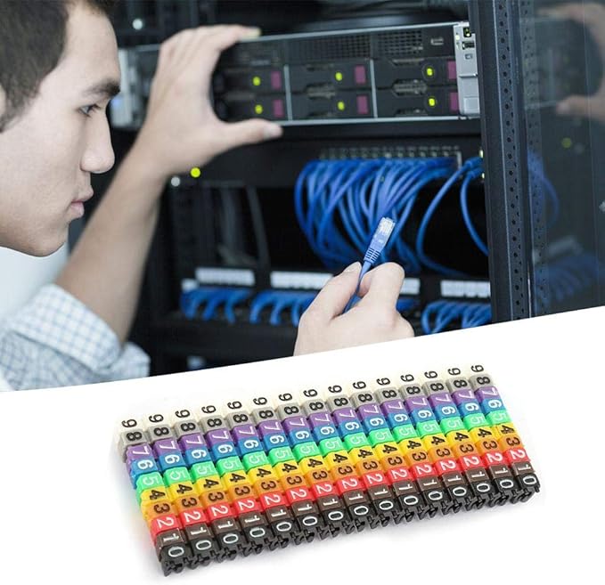 Clip on Wire Markers Wire Number Labels Colorful Cable Numbering Marker Tube for Marking The Color Coded Cables(150PCS -1.5MM 1.5)