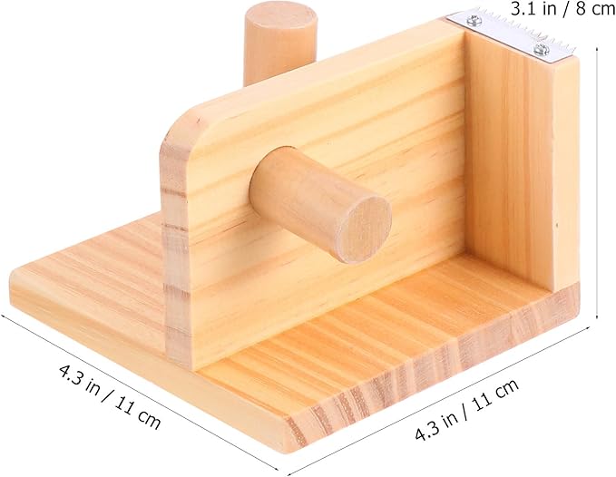 JOINPAYA Wooden Tape Dispenser and Cutter Stationery Tape Holder Desktop Cutting Tool Creative Office Seat for Packaging and Crafts