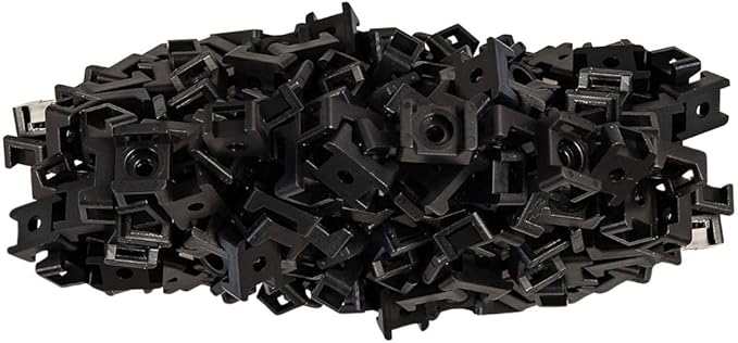 GTSE 100 Pack Of Black Screw Mounts, Zip Ties Up To 0.2" Wide, Saddle Type Zip Tie Anchors