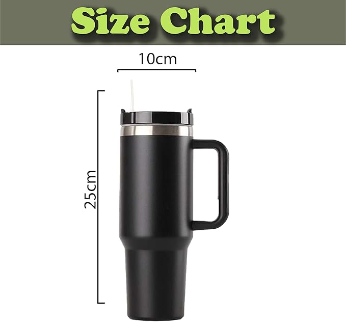H&F Clicks Insulated Tumbler, Stainless Steel Tumbler with Leakproof Lid for Water, Coffee or Iced Tea. Cup Holder Compatible for Travel, BPA-Free Water Bottle, Vacuum Insulated Tumbler. (Black)